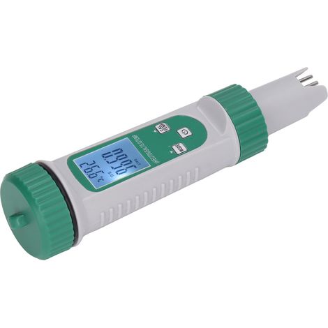 Testeur de qualité d'eau 6 en 1 mètre numérique PH EC TDS SEL SG TEMP avec écran LCD pour jardinage et plantation (1/5)