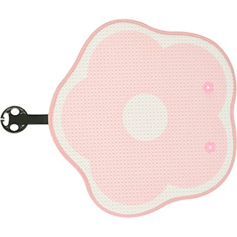 Coussin de siège auto rafraîchissant à motif dessin animé mignon, respirant, toutes saisons, en soie glacée, pour un confort optimal. Rose (1/5)