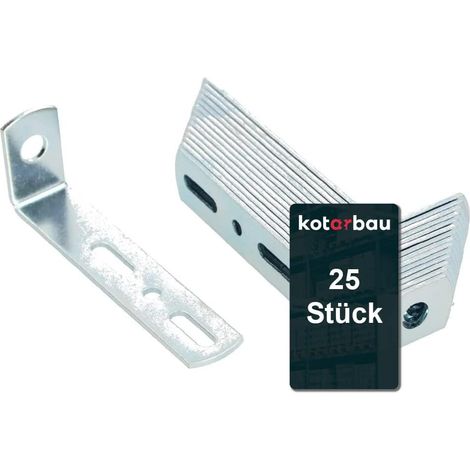 KOTARBAU Support mural 75 x 25 x 15 mm en acier galvanisé - Angle de montage (25) (1/5)