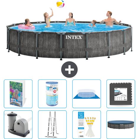 Prism Frame Pool Rund - 549x122 cm - 9-teilig S563