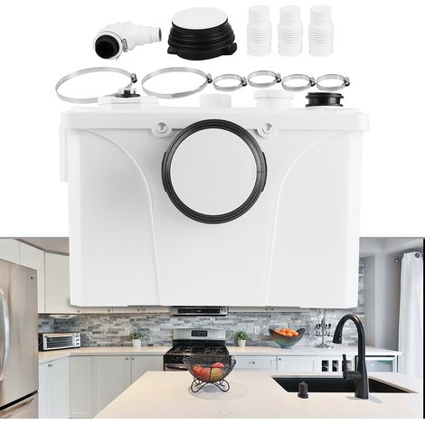 Wolketon Hebeanlage 700W Sanitär Abwasserpumpe 190L/min 6,5m Fäkalienhebeanlage für WC und Dusche