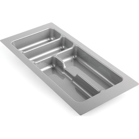 Besteckkasten 235 x 490 mm, silberfarben SANS MARQUE