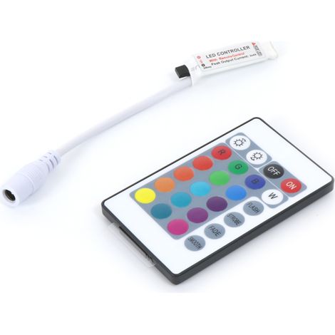 Mini contrôleur pour bandes LED RGB avec télécommande IR - Ledme - LM2184 (1/3)