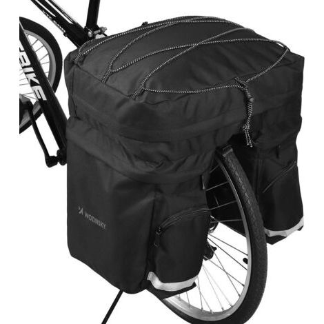Sacoche de vélo 60L pour coffre – Housse de pluie incluse – Matériau imperméable – Fixation stable avec sangles – Poches zippées (1/5)