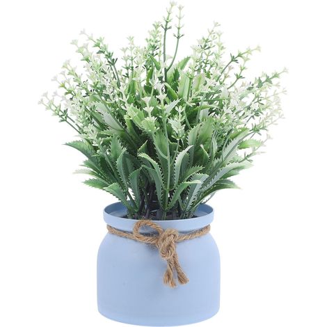 Bonsaï Artificiel Blanc en Plastique pour Décorations Salon, Plante Artificielle Réaliste Multifonctionnelle pour Décoration de Bureau ou Étagère (1/5)