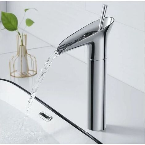 Waschtischarmatur, Retro-Einhebel-Waschtischarmatur aus Chrom, Aufsatzarmatur aus Messing, Handwaschtischarmatur