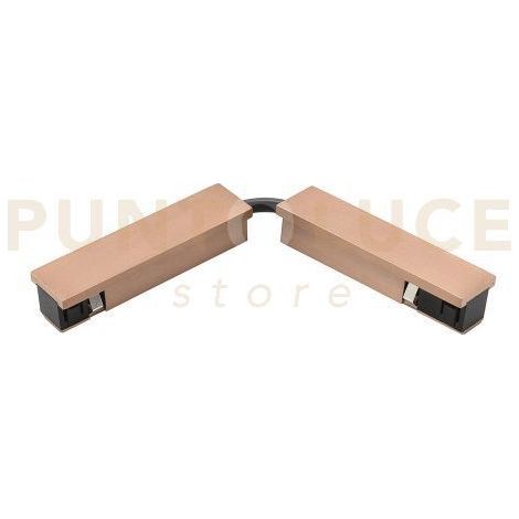 GBIC41 CONNETTORE ANGOLARE NON FISSO ELETTRICO BINARIO 48V INCASSO-SUPERFICIE CHAMPAGNE