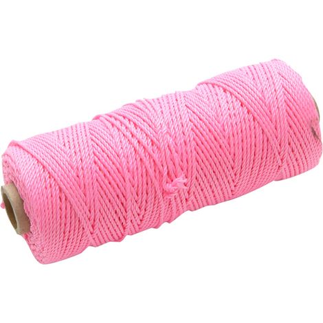 Faithfull Hi-Vis Nylon Brick Line 100m (330ft) Pink FAIBLHVP (1/3)