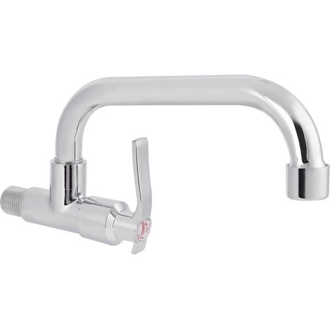 Robinet d'eau Mural Robinet d'eau Froide Simple Monté en Argent Robinet d'évier de Lavabo Simple Robinet d'eau Froide G1/2 pour Cuisine Domestique (1/5)