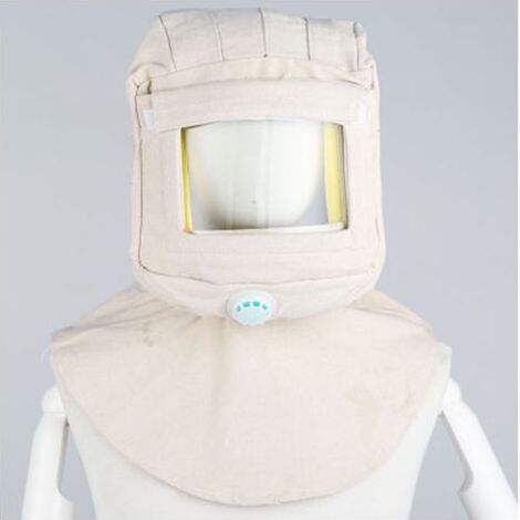 Casque de Sablage avec Écran Facial, Masque de Protection Anti-Poussière Intégré pour Travaux de Grenaillage et Nettoyage de Surface (1/4)