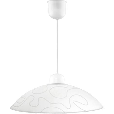 Suspension Candellux Malibu blanche Ø40 verre E27 60W (1/2)