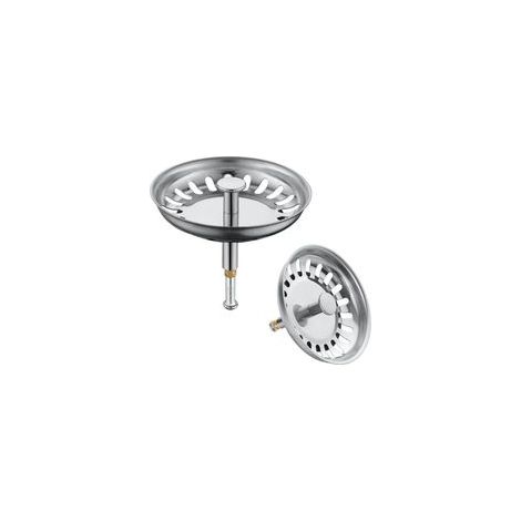 Crépine d'évier de cuisine 79 mm, bouchon d'évier en acier inoxydable, lot de 2, crépine anti-obstruction, s'adapte à la plupart des éviers de cuisine, améliore la commodité de la cuisine (1/5)