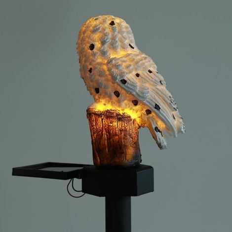 Lumière Solaire - Piquet Jardin LED Étanche IP55 - Décoration Extérieure Cour Patio Jardin - Style Chouette - 1 Pièce (1/4)