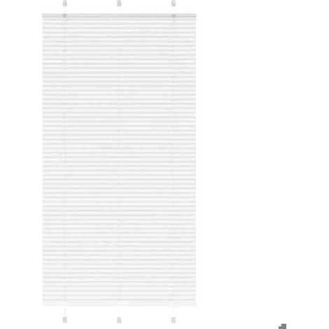 4015519 Store plissé blanc 110x200cm largeur du tissu 109,4cm polyester (1/5)