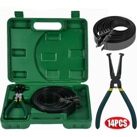 Kit de pinces professionnelles pour l'installation de segments de piston et de 14 pinces de serrage de segments de piston avec coffret à outils (1/5)