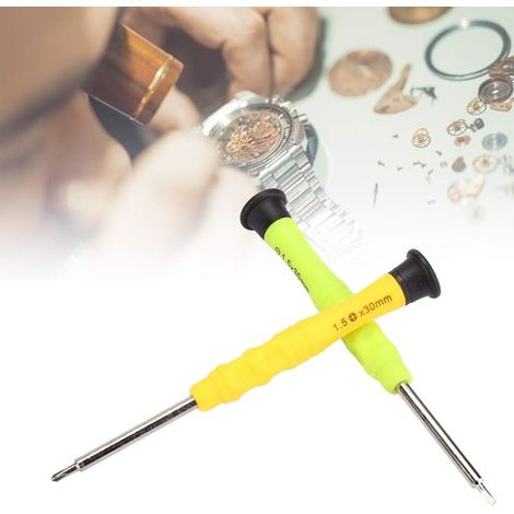 Kit Professionnel de 10 Tournevis de Précision en Métal Têtes Plates et Cruciformes pour Réparation Montre et Lunettes (1/5)