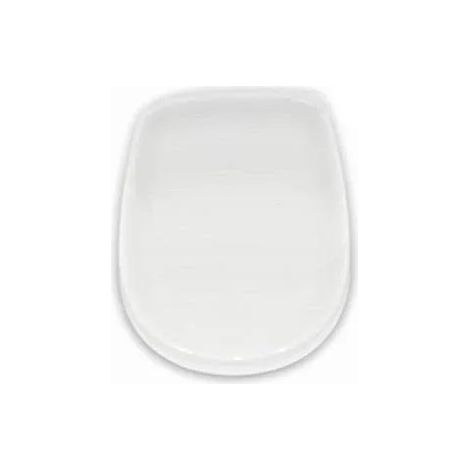 Abattant WC blanc en thermoplastique – Fixation horizontale – Entraînement réglable 148-165mm – Pour installation facile – Selles (1/5)