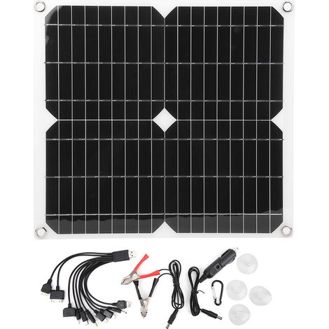 Panneau solaire semi-flexible 25W 5V chargeur téléphone portable pour voyage camping extérieur (1/5)