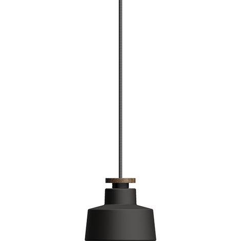 Street Dome Suspension Plafonnier Plat Noir 1x GU10