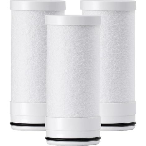 Waterdrop WD-FF-03A Filtre à Charbon de Remplacemen pour Robinet WD-FC-06, Réduit le Chlore de 94,42%, le Mauvais goût et Plus Encore, Dure Jusqu'à 9 Mois (Paquet de 3) (1/4)