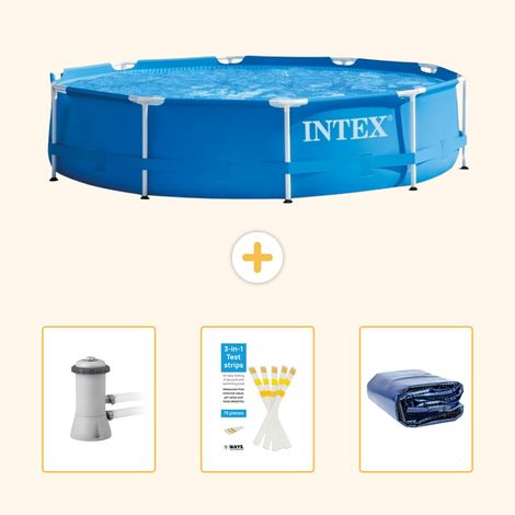 Intex Piscine Tubulaire Ronde - 366x76 cm - 4-pièces SCB74 (1/5)