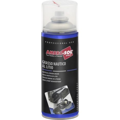 Grasso Nautico Spray Litio e Titanio AMBRO-SOL ambienti salini aggressivi 400 ml (1/5)