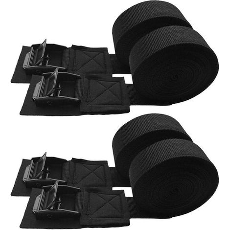 Lot de 4 sangles d'arrimage extérieures pour planche de surf, kayak et barres de toit, avec boucle à came. (1/5)