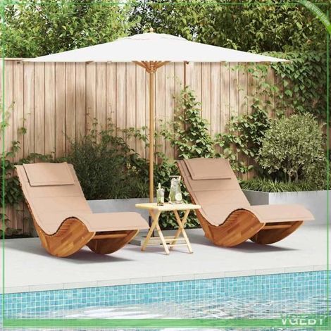 Transat - 3329136 - Bois d'acacia massif - 2 places - Dossier inclinable (1/5)