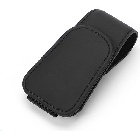 Soporte para gafas, Piel de microfibra, Clip de resorte, Cierre magnético, Parasol para coche (1/5)
