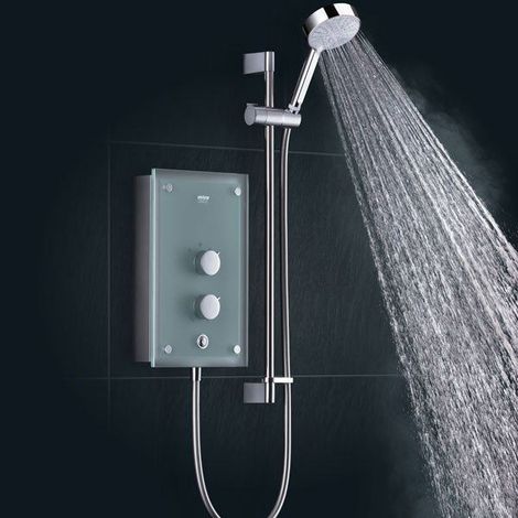 Mira Azora 9.8kW Thermostatic Electric Shower Chrome + Frosted Glass 1.1634.011 (1/10)