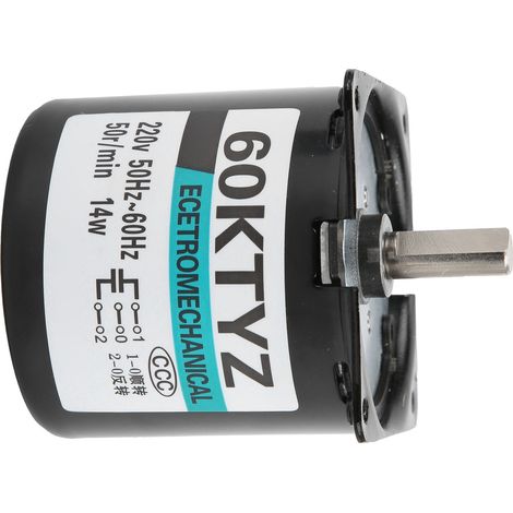 Motoréducteur à aimant permanent miniature, 14 W, 50 tr/min, 220 V CA, accessoires pour générateur DIY (1/5)