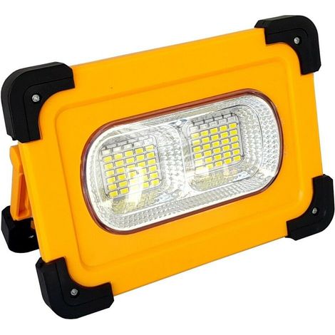 Faro faretto LED 80W con pannello solare ricaricabile torcia da lavoro 92183 (1/2)