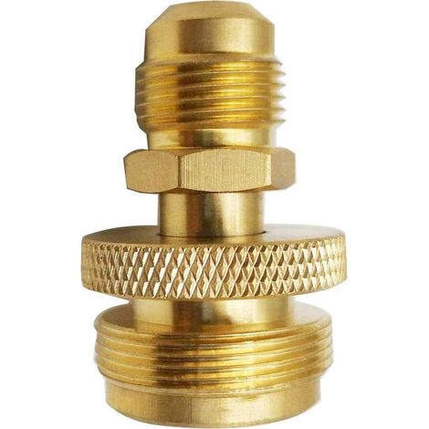 Portable Camping Grill Stove Parts 1lb Propane Tank Cansiter Regulator Adapter Connection Convert to 3/8" Male Flare (1/5)