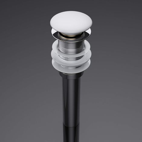 doporro Piletta di Scarico, Set di Pilette per Lavabo Valvola Push Up Senza Funzione Troppopieno PU13 (1/5)