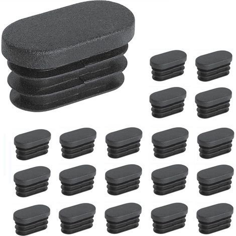 Embouts en Plastique pour Tubes Pieds de Meubles Embouts Ovales pour Pieds de Chaise en Plastique Bouchon pour Tuyau Ovale pour Pieds de Meuble Trampoline Armoire Chaise 20 pièces (15x30mm) (1/5)