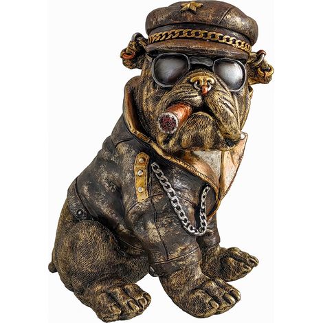 Signes Grimalt Cane Bulldog Animali Figura di cane marrone - 22x19x18 cm (1/2)