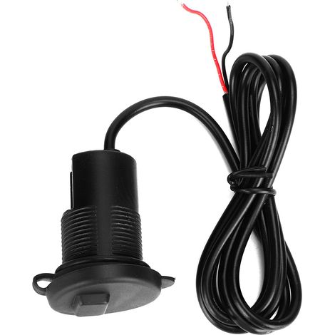 Chargeur USB Moto 12V/24V Prise Adaptateur avec Interrupteur LED Voyant, Sortie Alimentation Moto (1/5)