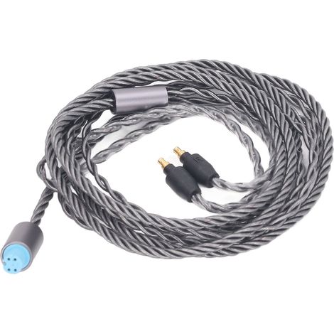 Câble de remplacement audio amélioré à 4 conducteurs en cuivre plaqué argent avec prises 3,5 mm, 2,5 mm et 4,4 mm pour écouteurs Sennheiser IE40 Pro (1/5)