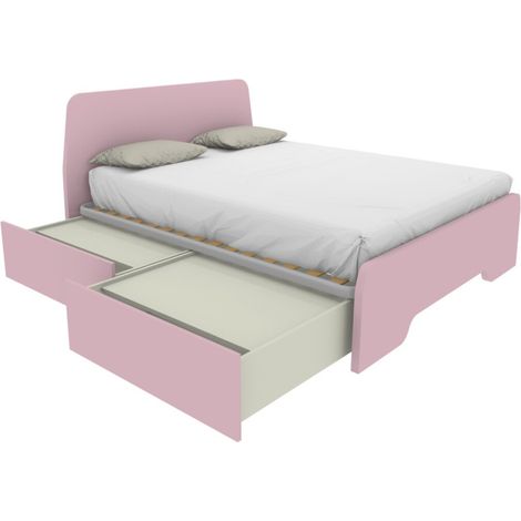 Letto matrimoniale 160x200 con testate sagomate e cassettoni - Cipriaf3c4ff (1/5)