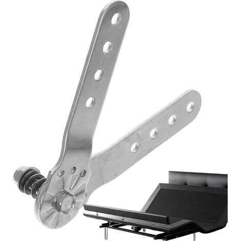 2pcs Charnière de canapé multi-positions, lien d'angle réglable, support de 25,4 x 5,1 cm avec engrenage de verrouillage, cliquet en (1/5)
