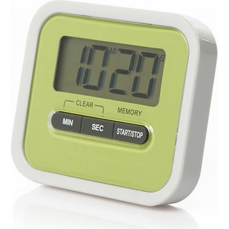 Magnetischer Küchentimer, 100-Minuten-Digital-Countdown-Timer mit Aufwärts- und Abwärtszählung, Aufstellfuß, Clip und lautem Alarm