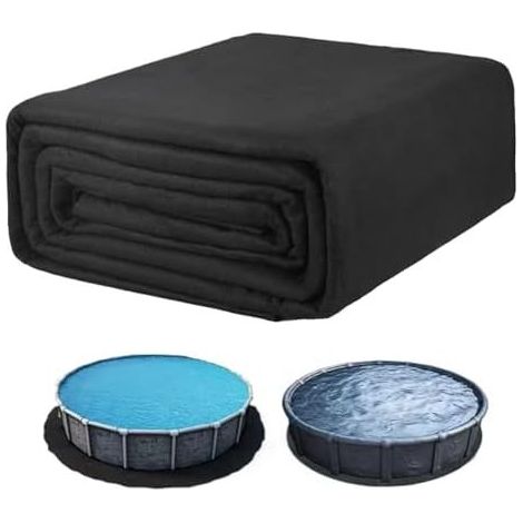 Poolbodenmatte, 3,05 x 3,66 m, Poolschutz für Aufstellpools, faltbare, wasserdichte Abdeckung, Whirlpool- und Spa-Zubehör, Durchmesser - (1/5)