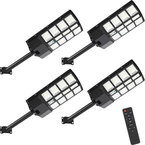 SWANEW 4 PCS luci solari da 400 W con sensore di movimento e modalità remota, luci solari da esterno da 600 lm (1/5)