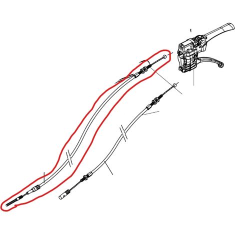 Cable de transmisión para motocultores ORIGINAL EMAK modelos BRIK1S 68310113R