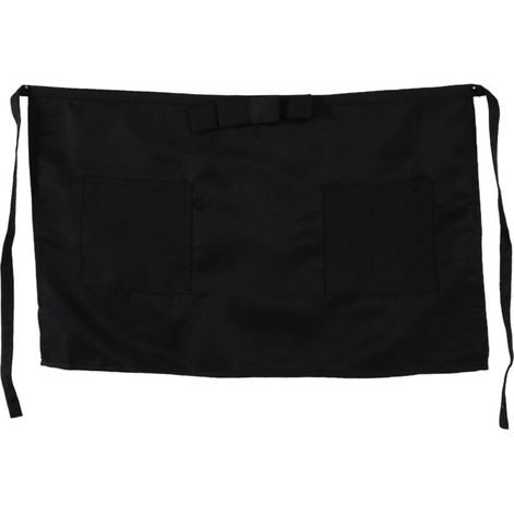 Unisexe court couleur unie tablier cuisine cuisine pub café serveur serveuse noir (1/5)