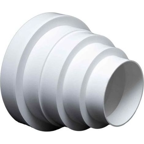 Réducteur universel pour systèmes de ventilation 80-150 mm. Raccord réducteur tube de réduction 80 100 120 125 150. Conduit de ventilation à tuyau rond de ventilation de transition RDRC. (1/5)