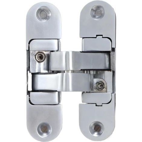 Charnière Cachée à Droite 95 x 23 x 30 mm Angles Arrondis Avec Réglage 3D et Ouverture à 180 º Pour Portes d'une Largeur Maximale de 1 m et d'une Épaisseur de 35 mm Zamak Argent Mat ( Right) (1/5)