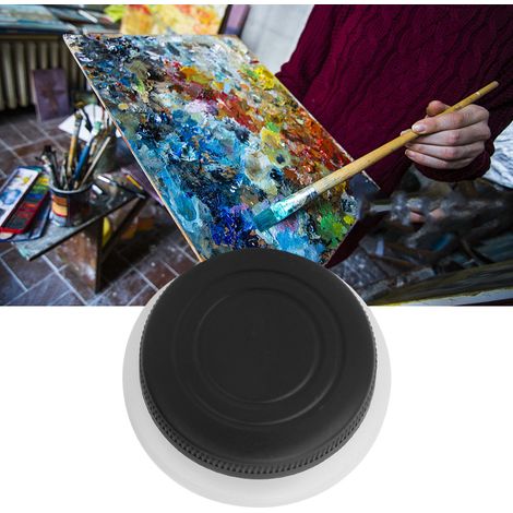 Porte-godet palette peinture à l'huile en acier inoxydable, support double/simple pour mélange de couleurs (F-301) (1/4)