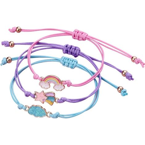 Braccialetti UOPMQGB per ragazze, braccialetti intrecciati regolabili per bambini, regali per ragazze e bambini, regali di compleanno