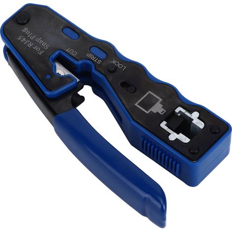 Pince à sertir manuelle 8P, tête cristal, outil de dénudage et coupe pour câble réseau Ethernet, sertisseuse RJ45. (1/5)